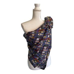 Extra Large Designer Silk “Wine Bottle” Scarf